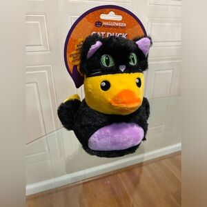 Fuzzyard  Halloween Cat Duck    With Squeaky 8”
